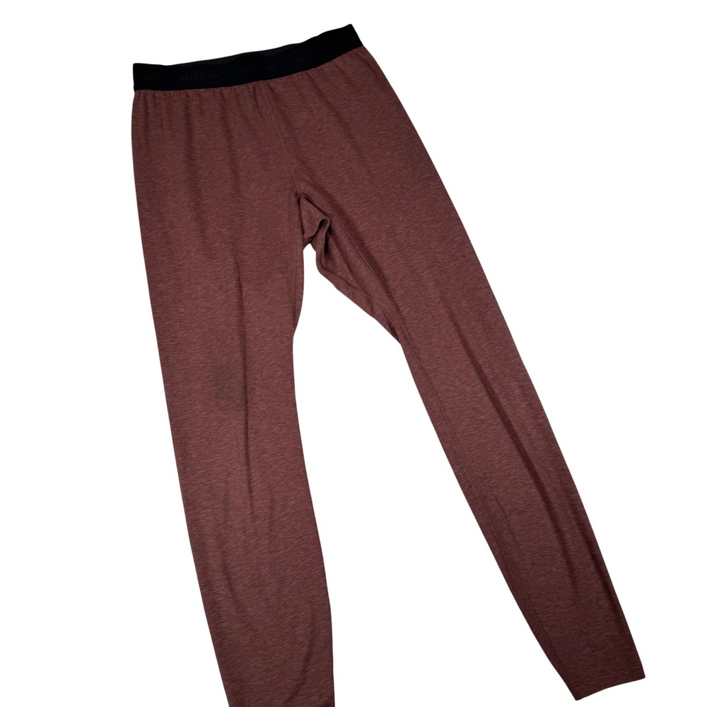 REI Co-op Base Layer Leggings Womens Small Burgundy Red Stretch Active Gorpcore
